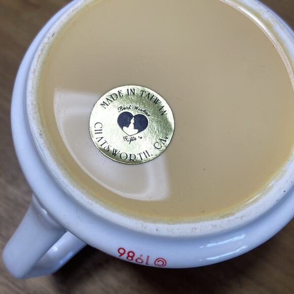 Vintage VTG 1986 Musical Stoneware Melody Mug SWEETHEART Coffee Tea Best Wishes - Picture 9 of 16